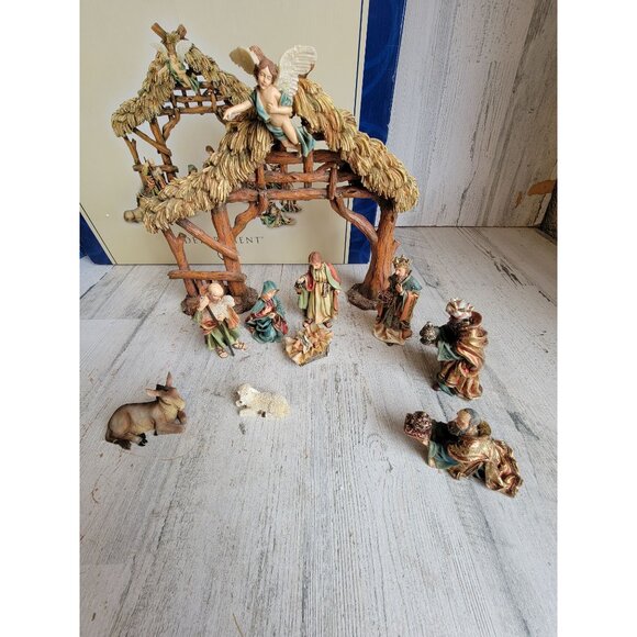 Dept 56 holy night nativity scene Xmas figure collectible decor set - Picture 1 of 14
